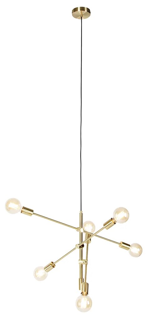 Lampă suspendată inteligentă din alamă cu 6 lumini, inclusiv Wifi G95 - Sydney