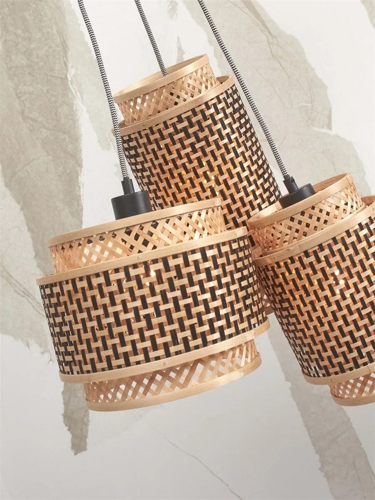 Lustra eco din bambus Bhutan/3-Shades bl/nat
