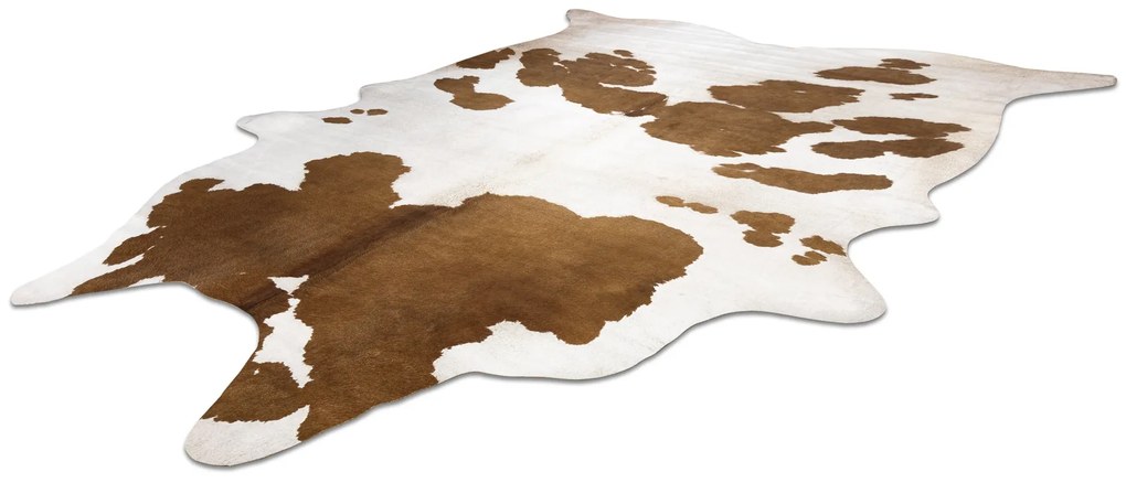 Covor Artificial Cowhide, Vaca G5069-2 alb maro din piele