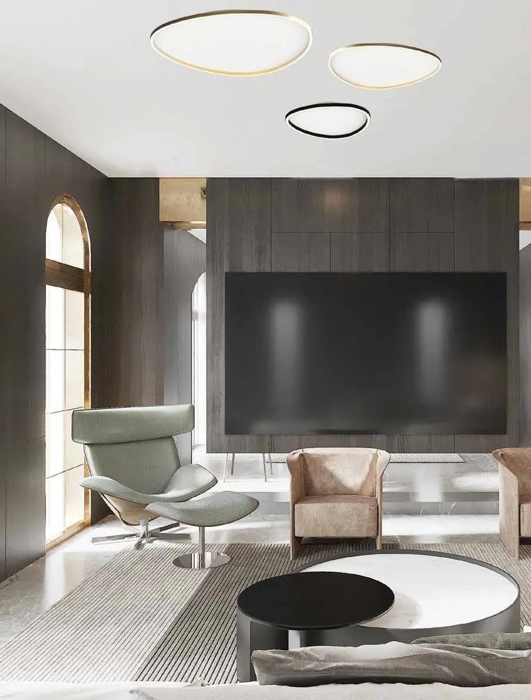 Plafoniera LED dimabila design slim Josie alba 59cm