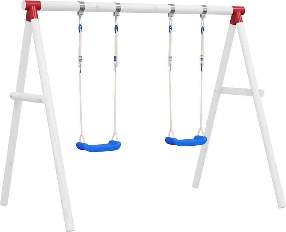 vidaXL Scaune de leagăn cu frânghii 2 buc. albastru 38x16 cm polietenă