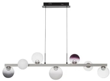 Lustra LED globuri sticla colorata SILENZIO