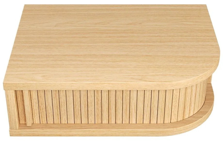 Noptieră în culoare naturală cu aspect de lemn de stejar Farsta – Woodman