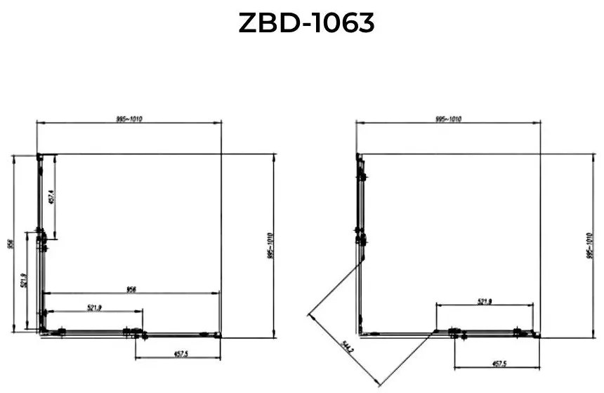 Belver Duo Cabină de duș 100x100 195cm, 6mm, model cu două uși