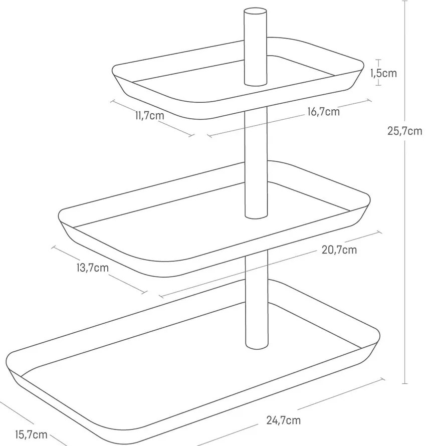 Suport pentru bijuterii din metal Rin – YAMAZAKI