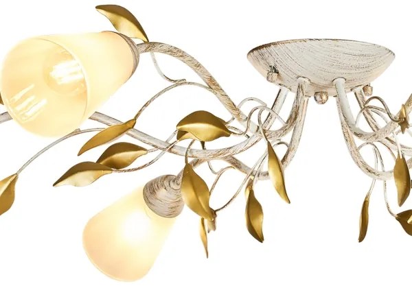 Lustră aplicată Brilagi FLORA 6xE14/60W/230V auriu/crem/patină