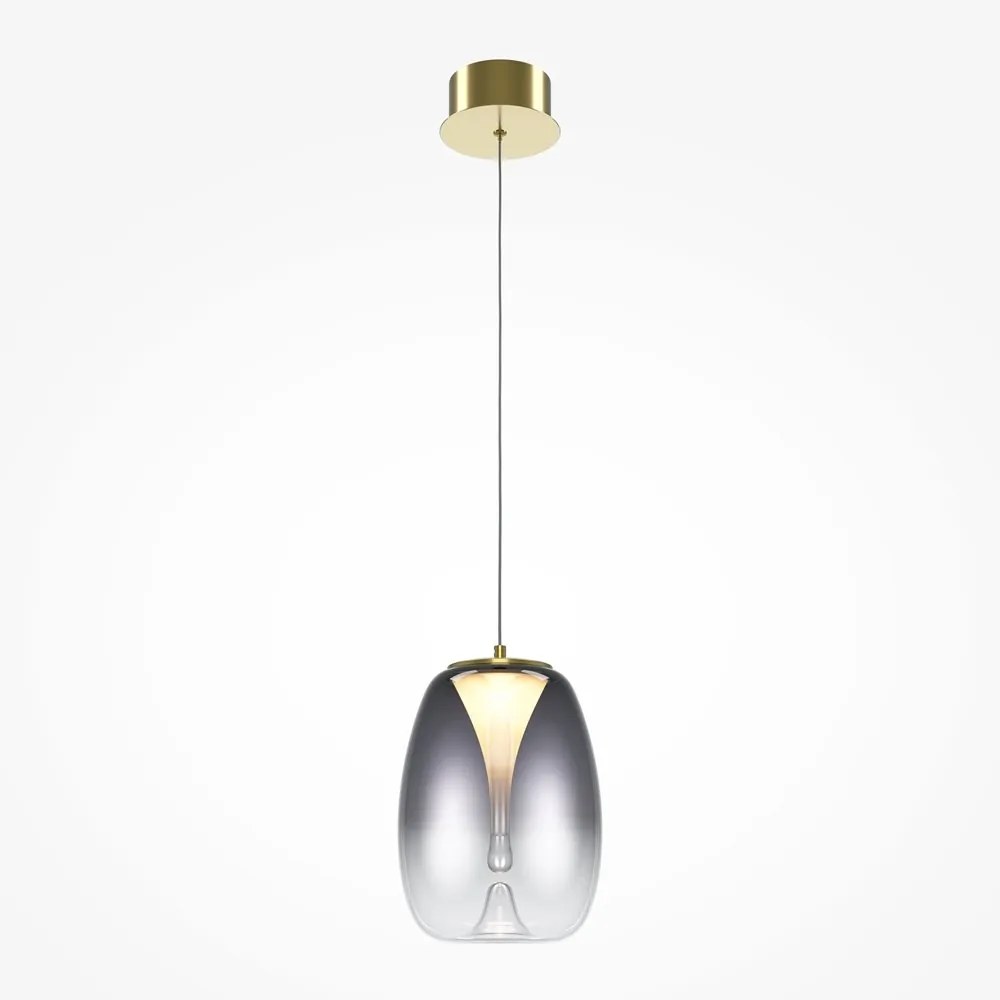 Pendul LED design decorativ Splash auriu/gri