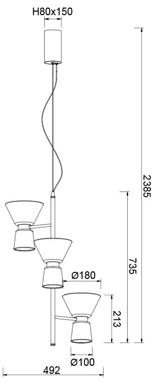 Lustra/Pendul LED design modern NEW YORK 3L