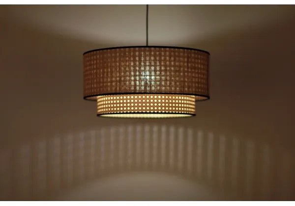 Lustră pe cablu Duolla BOHO 1xE27/15W/230V d. 45 cm bej/ratan