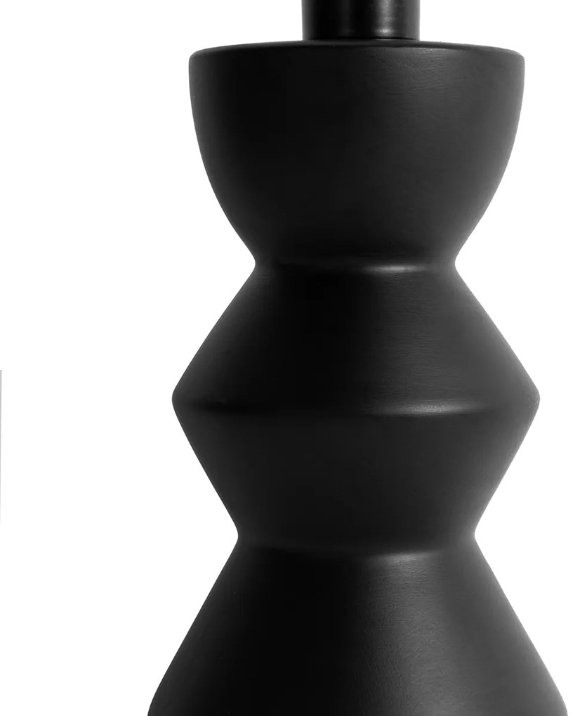 Lampă de masă de design din ceramică neagră 16 cm fără abajur - Alisia