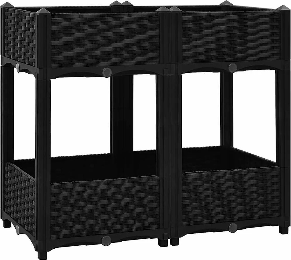 vidaXL Strat înălțat, 80x40x71 cm, polipropilenă