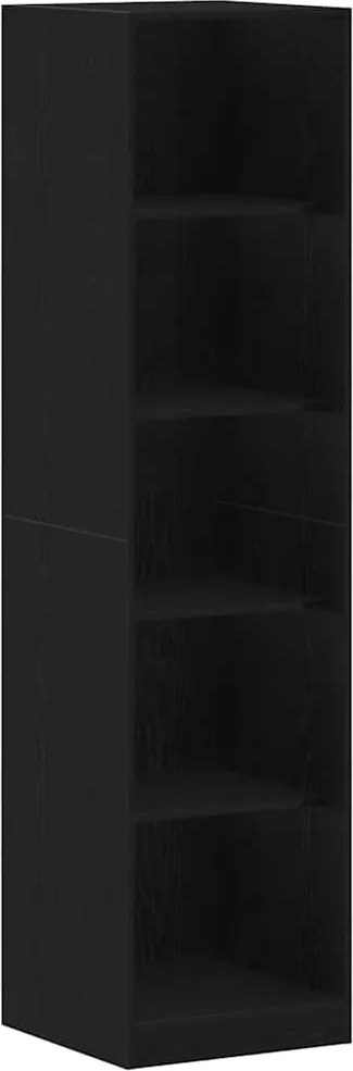 vidaXL Dulap cu raft Stejar Negru 50 x 50 x 200 cm Lemn compozit