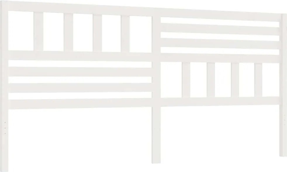 vidaXL Tăblie de pat, alb, 186x4x100 cm, lemn masiv de pin