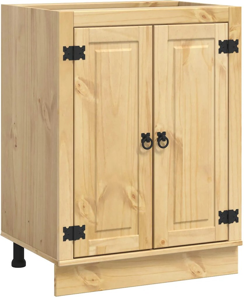 vidaXL Dulap cu ușă SKI Maro Miere 60 x 46 x 81,5 cm Lemn de pin masiv