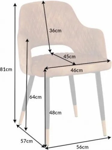 Set de 2 scaune elegante Paris galben mustar