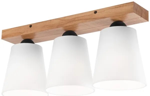 Lustră aplicată LULA 3xE27/60W/230V stejar