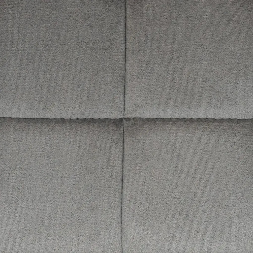 Set masa 80 cm blat MDF si 4 scaune Dnv Homs catifea gri, picioare metalice negre