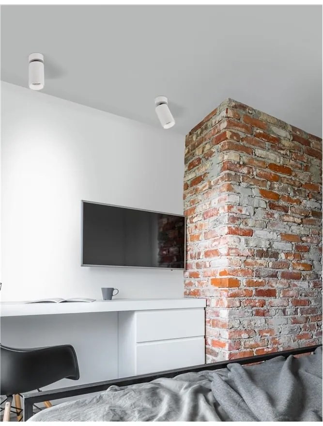 Aplica de perete / tavan cu spot directionabil design modern TOD alb