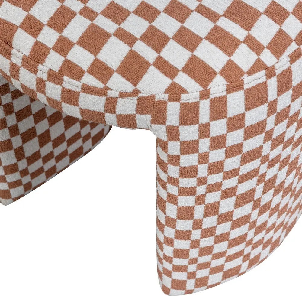 Scaun tip taburet portocaliu tapițat Charlie – WOOOD