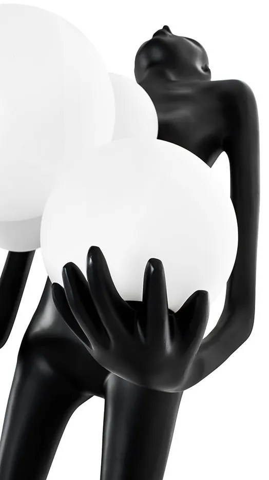 Lampa de podea decorativa cu design original Woman negru