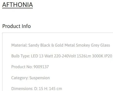 Lustra, Pendul LED design modern AFTHONIA