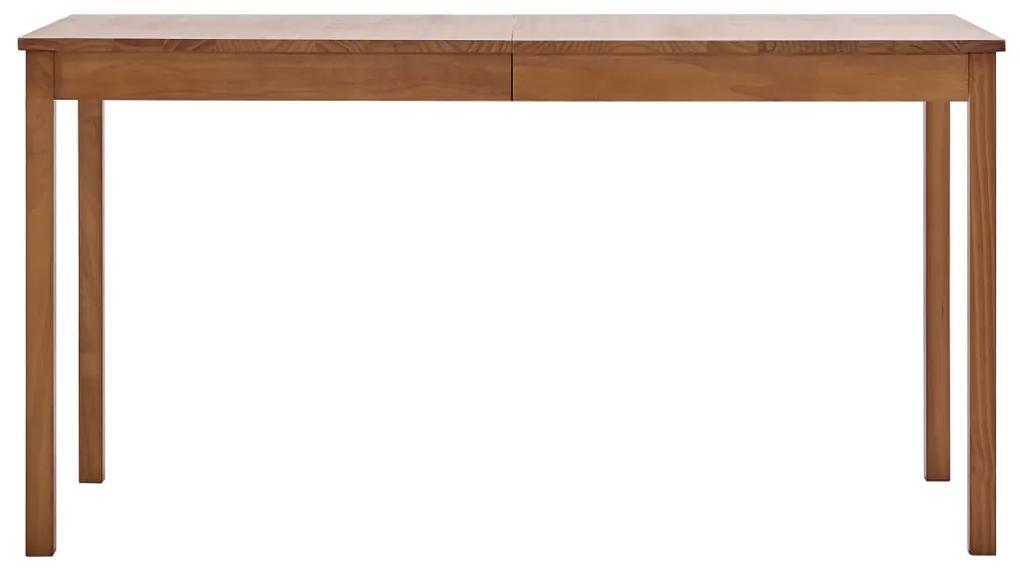 283398 vidaXL Masă de bucătărie, maro miere, 140 x 70 x 73 cm, lemn de pin