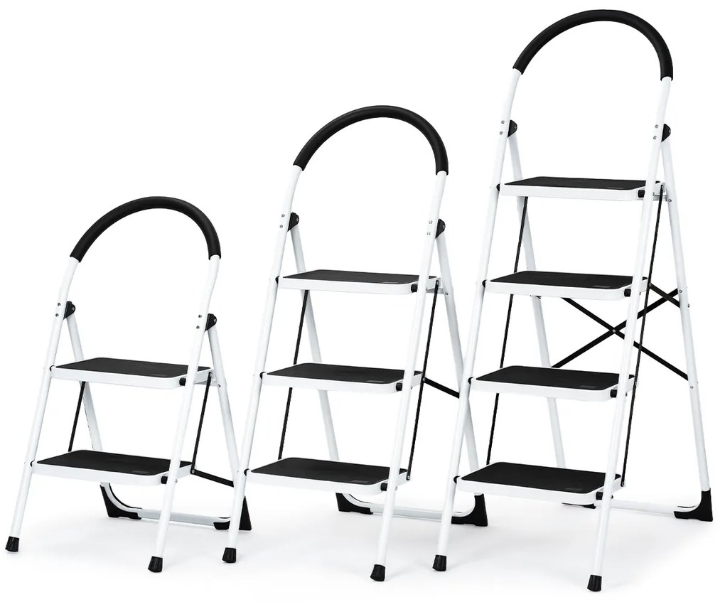 Scară pliabilă din oțel Steps, 4 trepte, 4 trepte