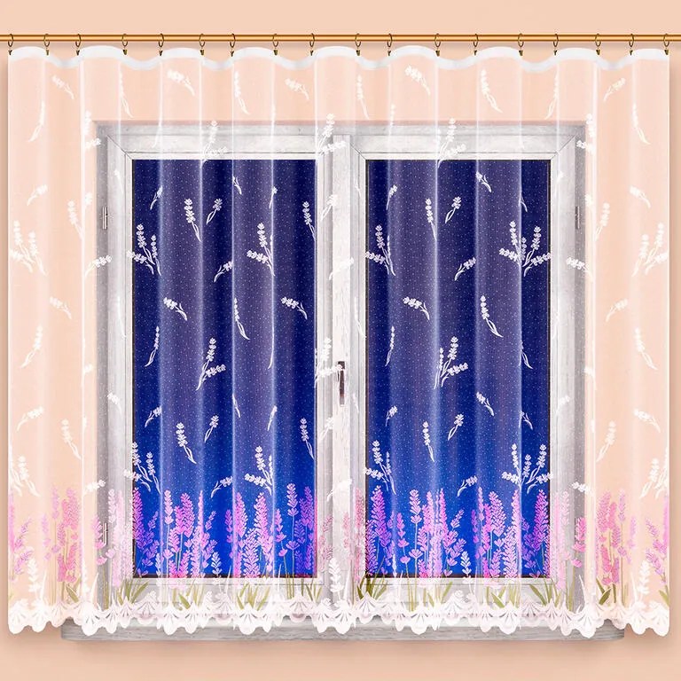 Perdea finisată din jacard MARIANA VIOLET 350 x 160 cm