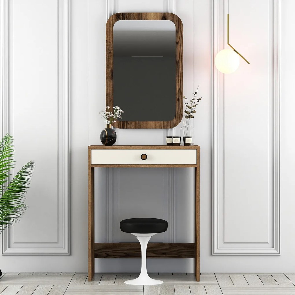 Lisbon Mirror Cream Cosmetic Table