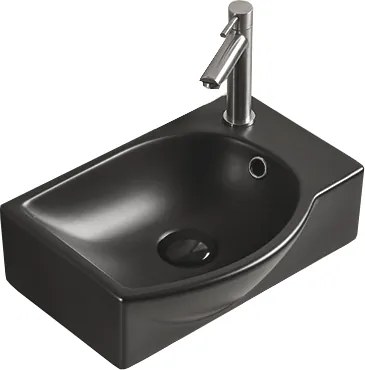 Mexen Mista chiuvetă pe blat stânga 40 x 28 cm, neagră mată - 22174085L