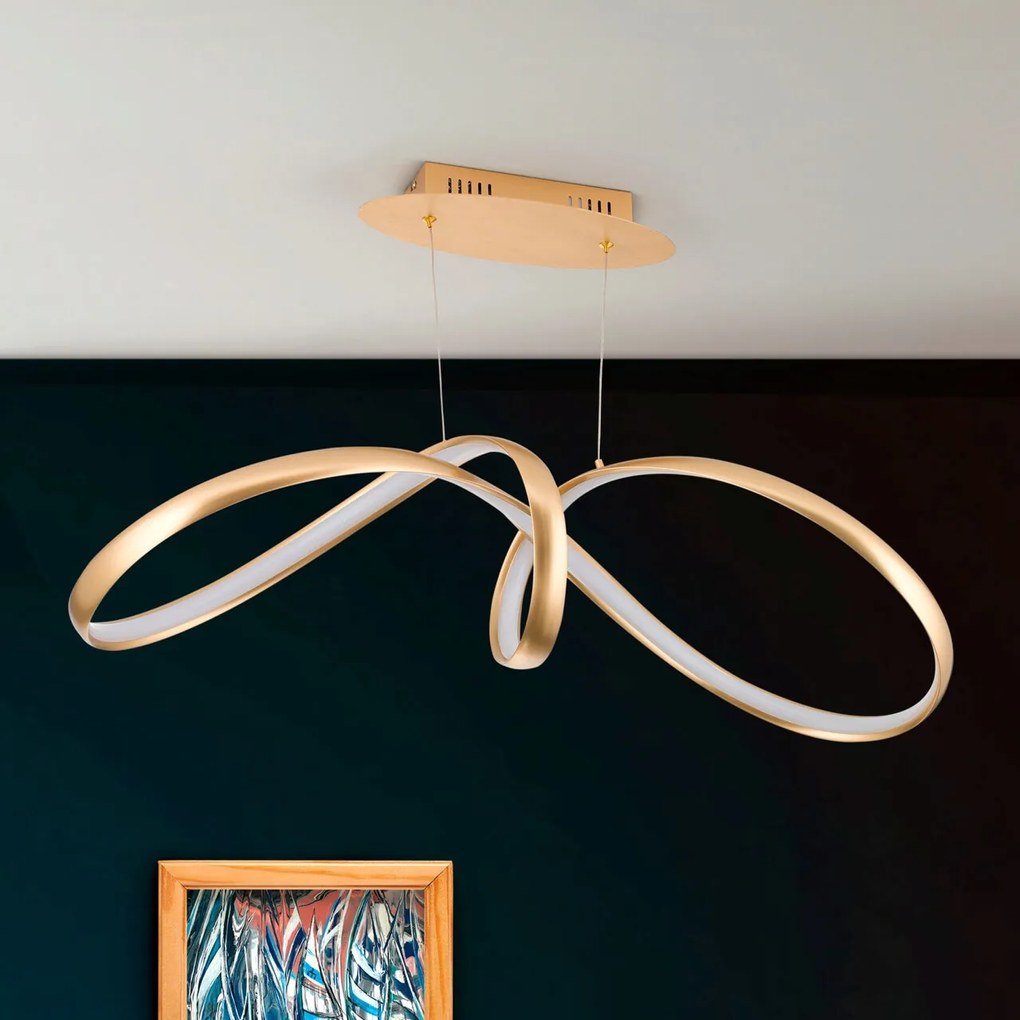 Lustra suspendata dimabila Circus satin brass