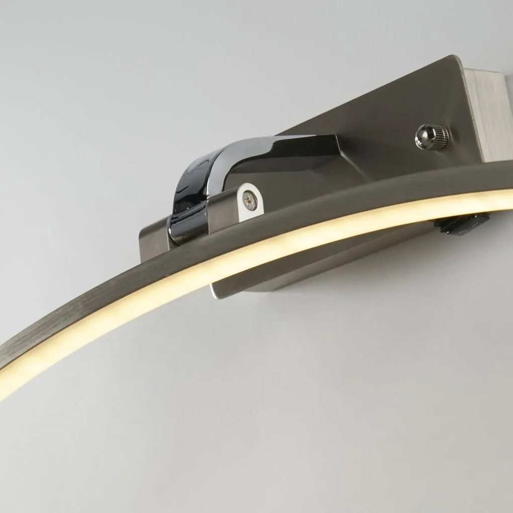 Aplica de perete LED pentru oglinda sau tablou Santorini argintiu, L-40cm