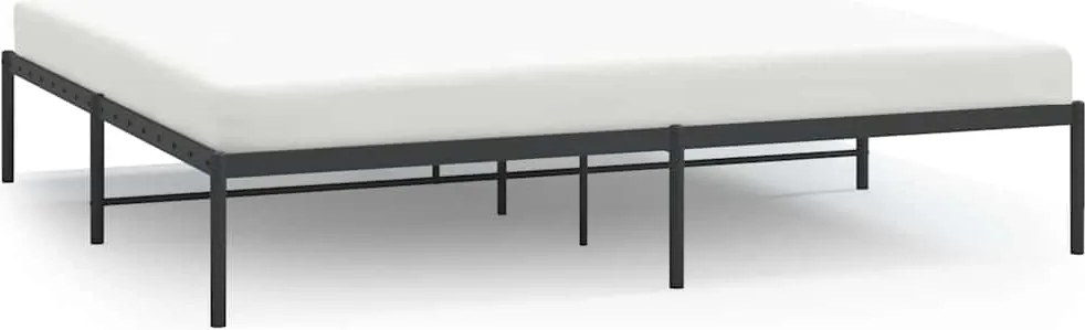 vidaXL Cadru pat metalic, negru, 200x200 cm