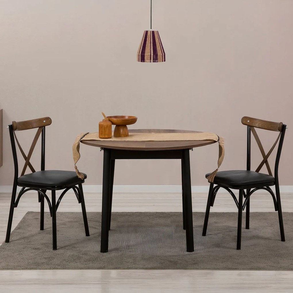 Masă de luat masa Oliver Walnut Black