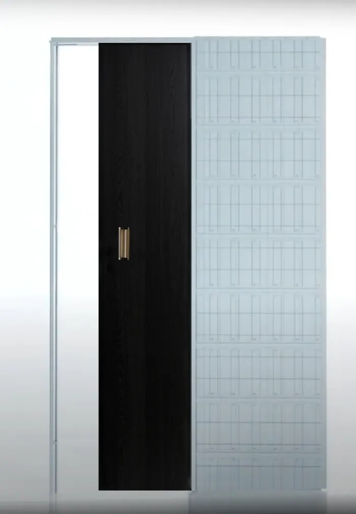 Usa glisanta HDF incastrata in perete - Colectia Basic 900x2000, 915 x 2020, Folie Decor, 2000 x 2100, Maner ingropat - fara broasca, Gri Antracit