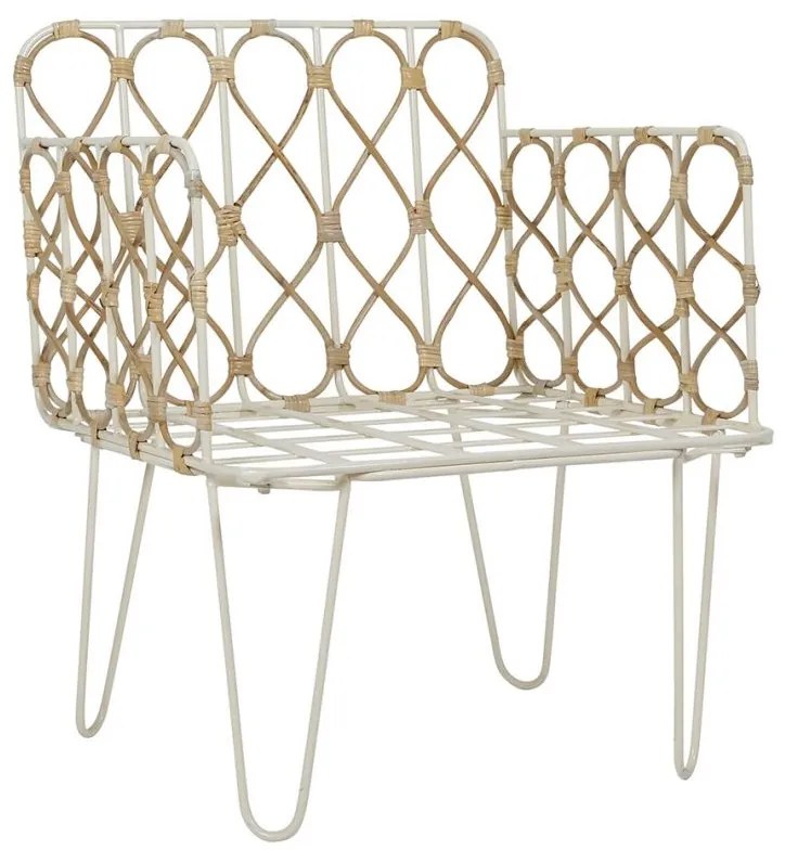 Scaun din metal si rattan, Roseraie