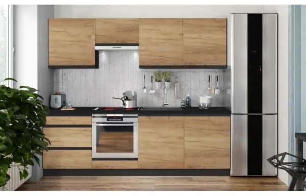 Bucătărie MARINA 240 cm, stejar craft