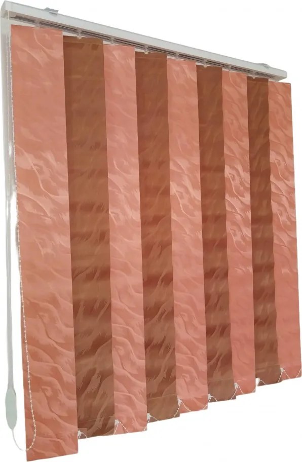 Jaluzele verticale BEATA 9609 / 9606 somon maro – jaluzele verticale moderne complete cu prindere pe tavan