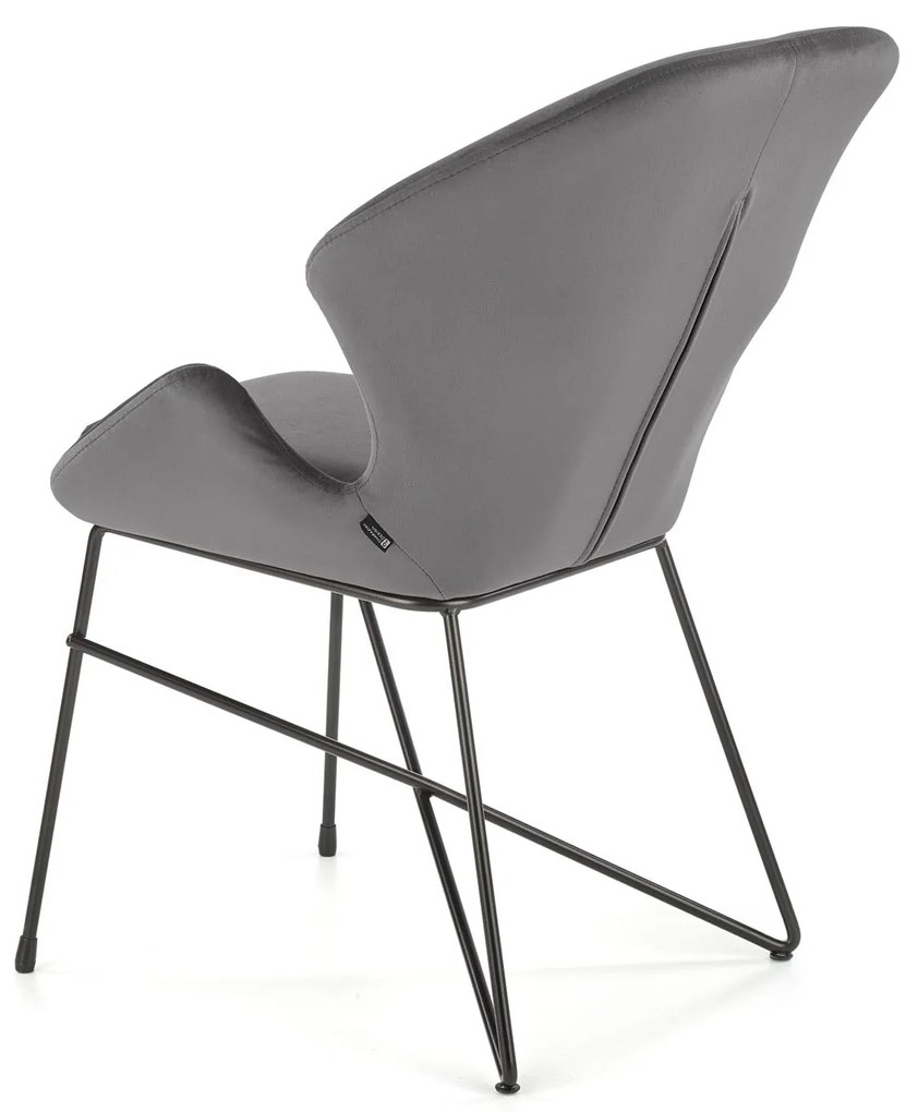 Scaun de design Catifea Gri, KAND 458