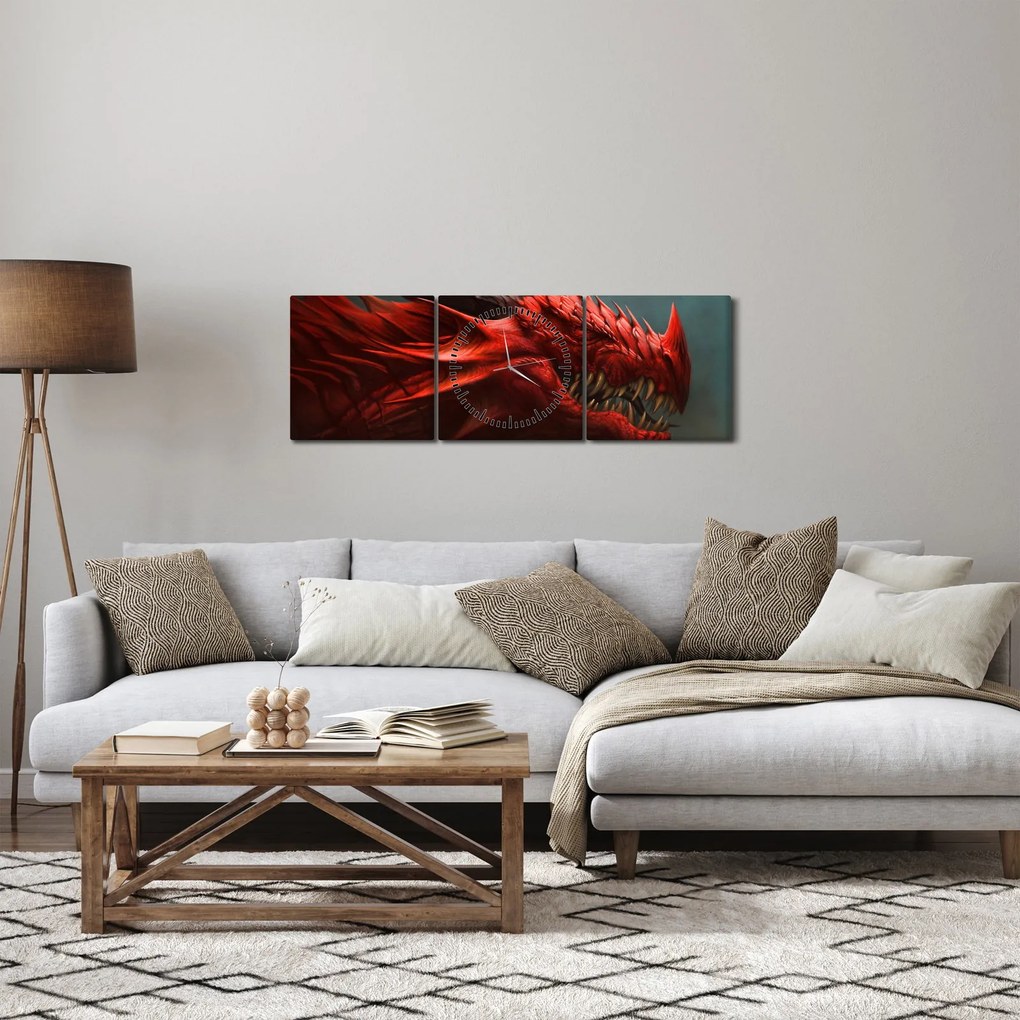 Tablou - Zmeu (cu ceas) (90x30 cm)