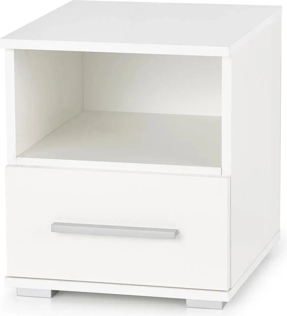 Noptiera LIMA SN1, alb, PAL laminat, 39x40x44 cm