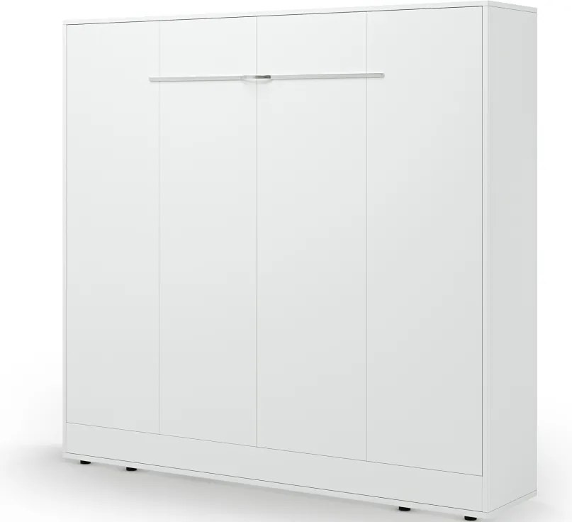 Pat rabatabil Devesto Horizontal Wall 160 alb LED, 200x160 cm – Alb
