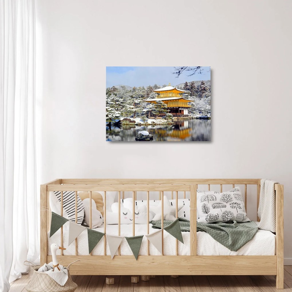 Tablou pe sticlă - Kinkakuji, Japonia (70x50 cm)