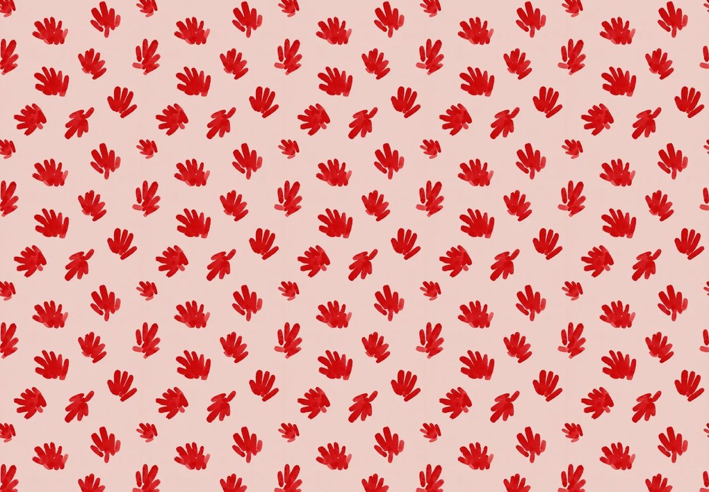 Fototapet - Amprente abstracte roșii (147x102 cm)