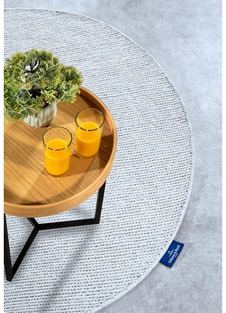 Covor alb țesut manual rotund din lână ø 200 cm Francois – Villeroy&amp;Boch