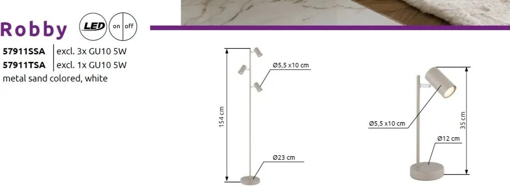 Lampadar/Lampa de podea moderna ROBBY