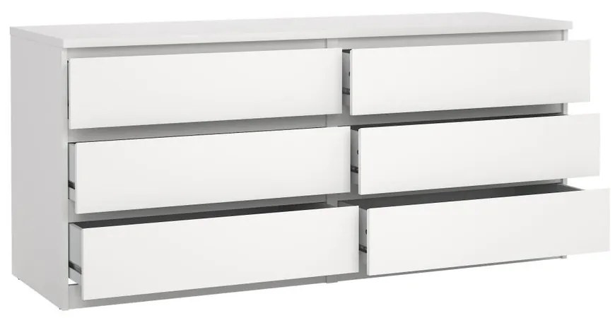 Comodă Simplicity 154 x 50 x 70 cm, alb lucios