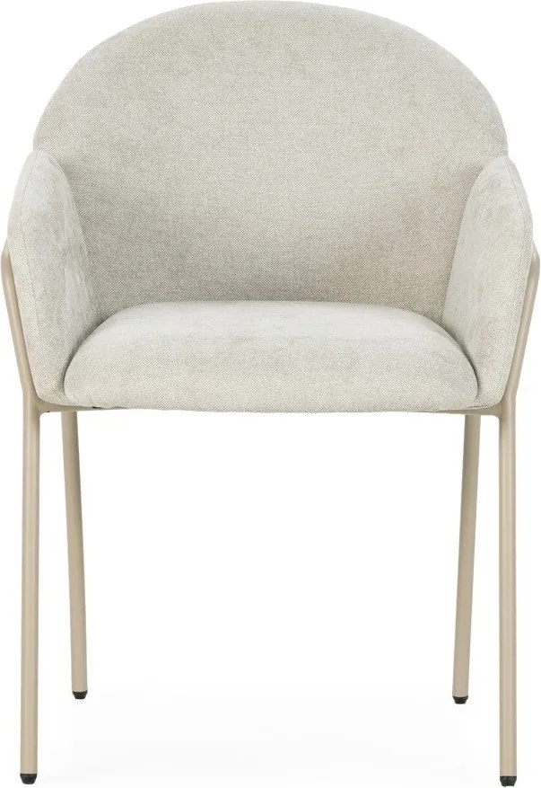 Set de scaune de sufragerie bej 2 buc. tapițat Aslin – MOME