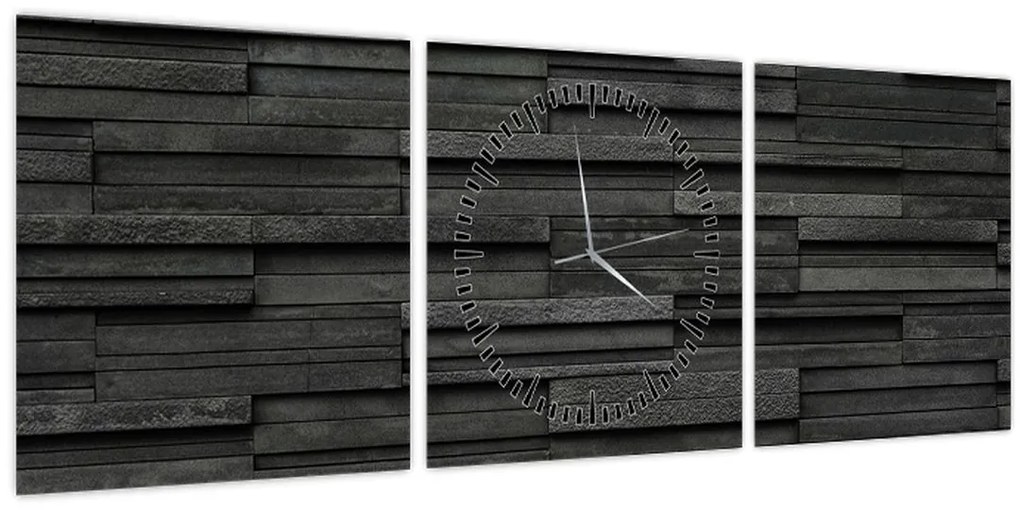Tablou - Textura pietrei (cu ceas) (90x30 cm)