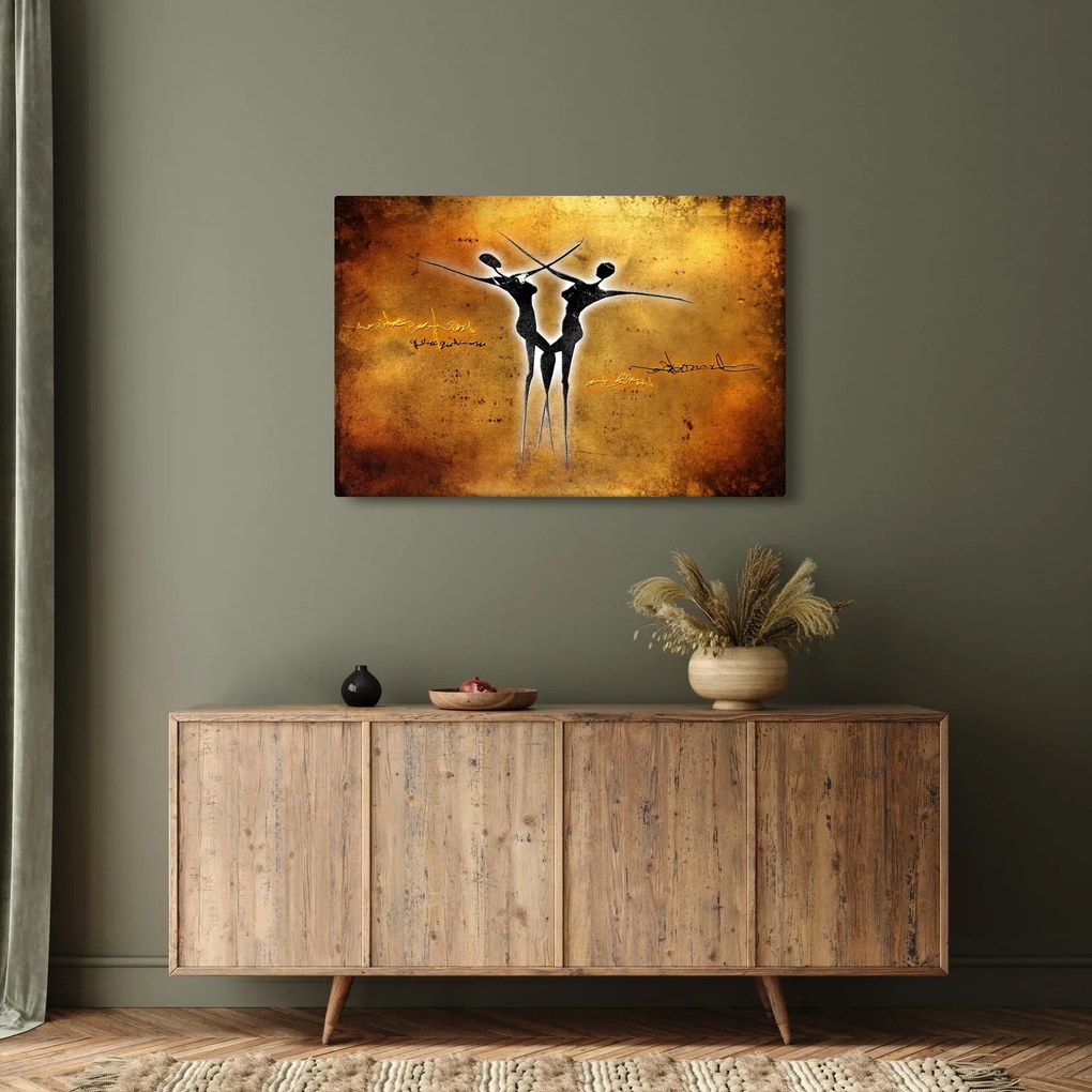 Tablou perechii dansând pictate (90x60 cm)
